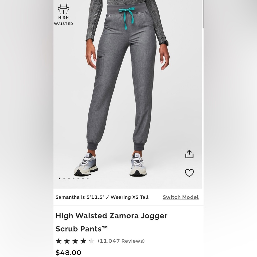 High waisted Zamora joggers scrub pants